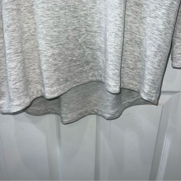 Lou & Grey soft cozy stretchy relaxed Cowl Neck Grey Sweater - Picture 11 of 16
